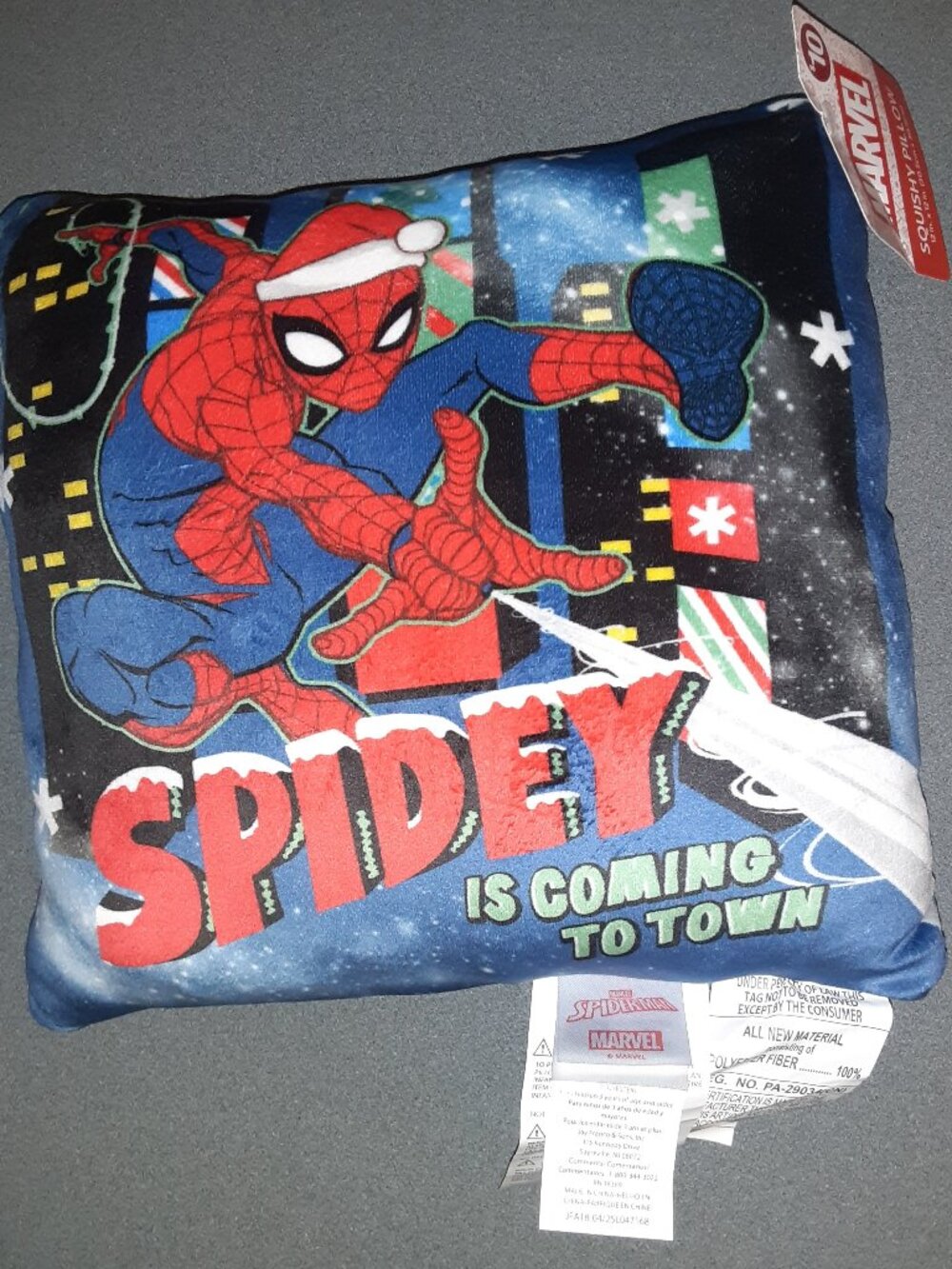 Two (2 ct) Spiderman Squishy Pillows - Brand New WT